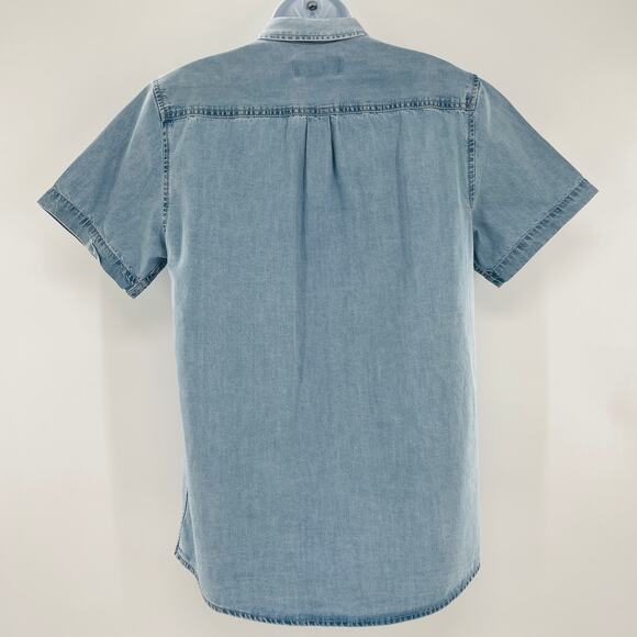 PacSun Modern Amusement Jean Short Sleeve Denim Chambray Unisex Shirt S - Picture 3 of 10